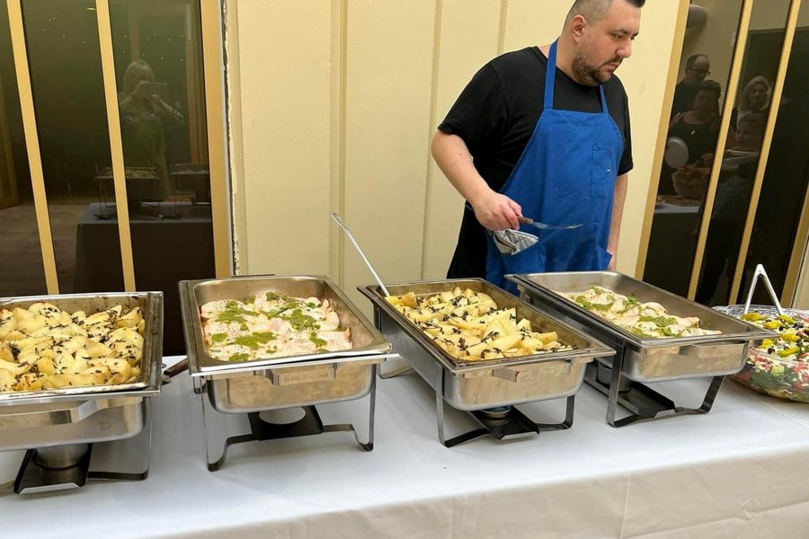 Seattle Greek Catering: Salmon with Lemon Caper Dill Sauce